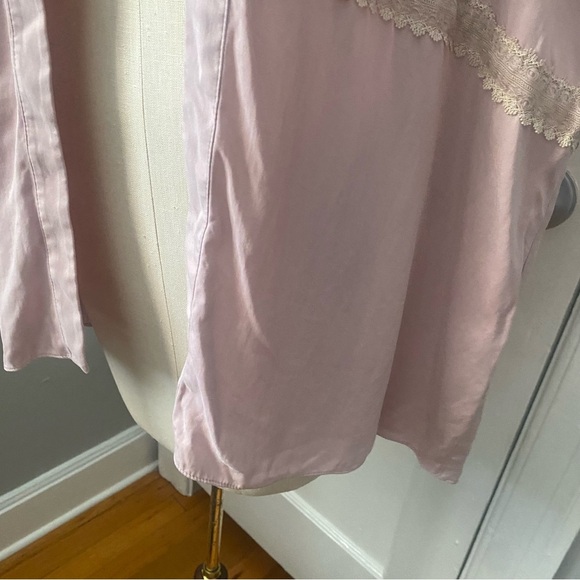 Logo Lavish Lori Goldstein short sleeve kimono wrap open cardigan mauve lace - Picture 10 of 15